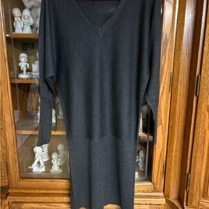 Elegant Black V-Neck Dress